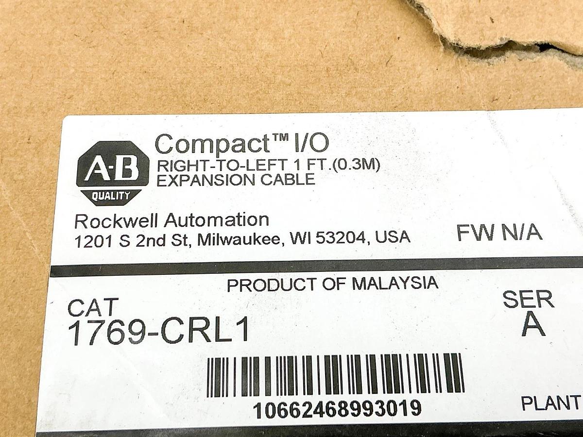 New Allen Bradley 1769-CRL1 Right-to-Left 1ft. Expansion Cable Ser. A