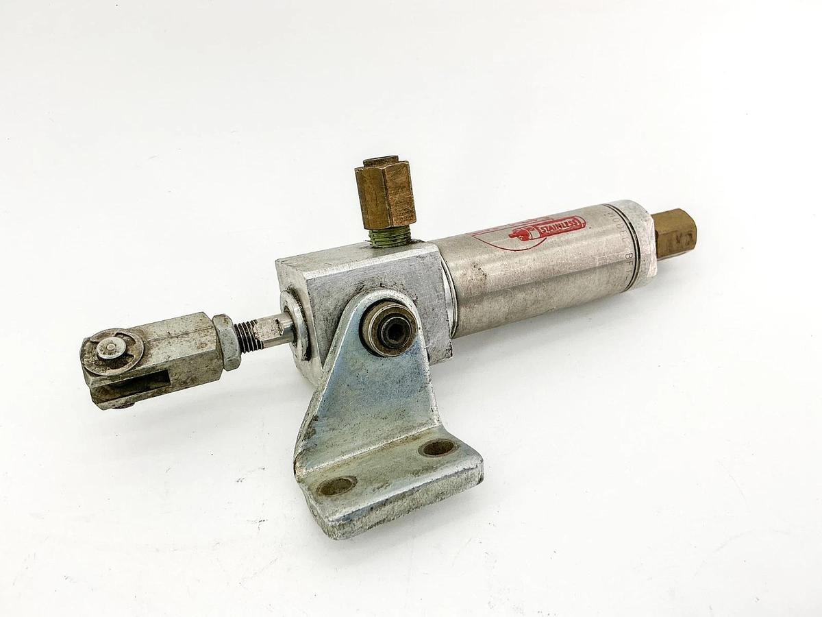 Used Bimba BFT-091-D Pneumatic Cylinder 1-1/16" Bore 1" Stroke Stainless Steel