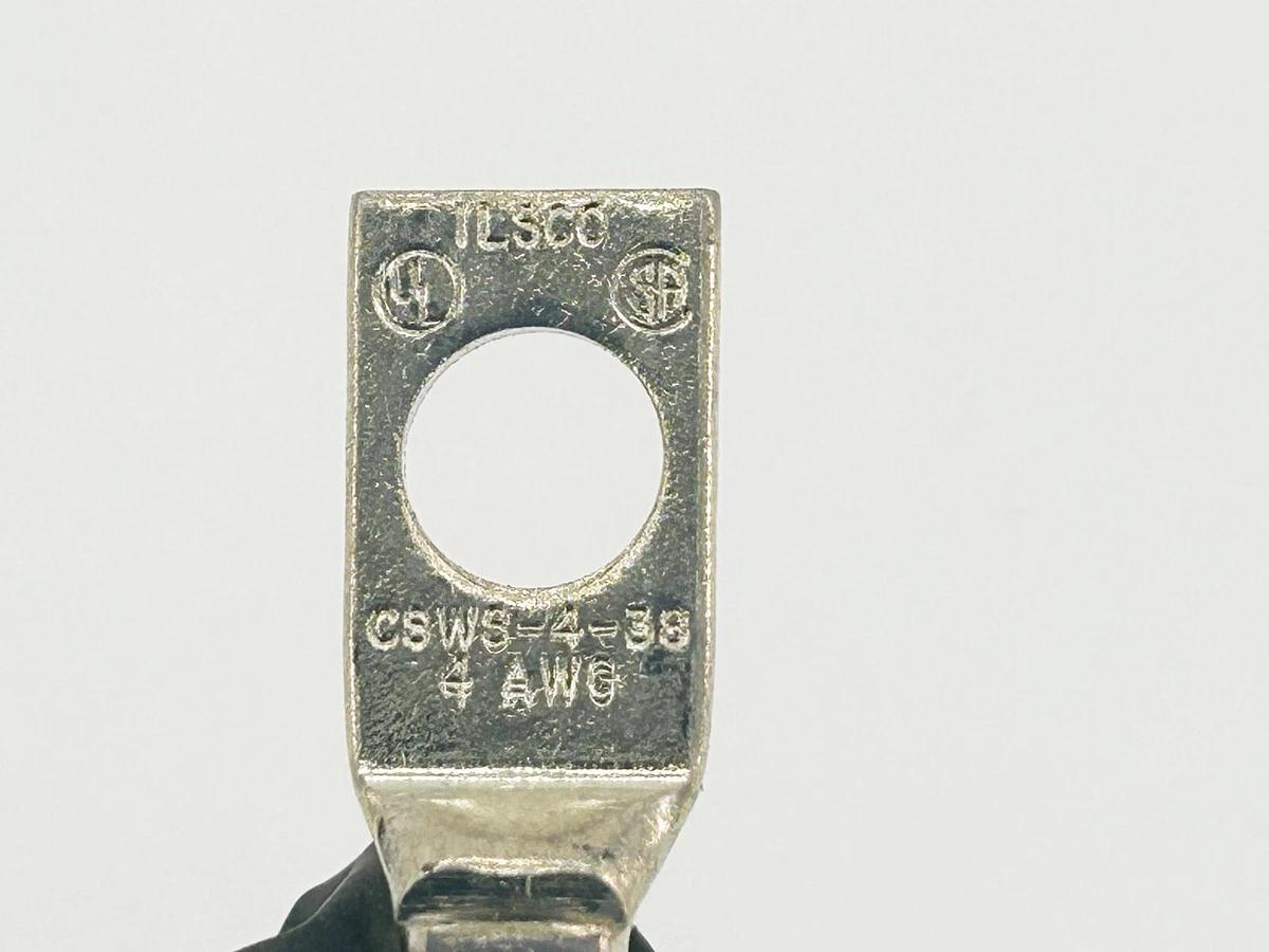 New Lot of 4 Ilsco CSWS-4-38 Copper Compression Lug 4AWG 13/32 Short Barrel
