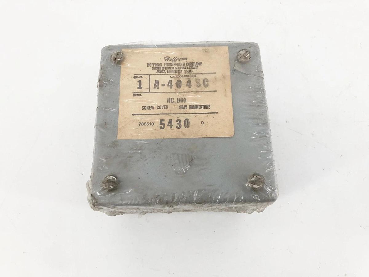 New Hoffman A-404SC JIC Box Screw Cover 4 X 4 X 3 54300