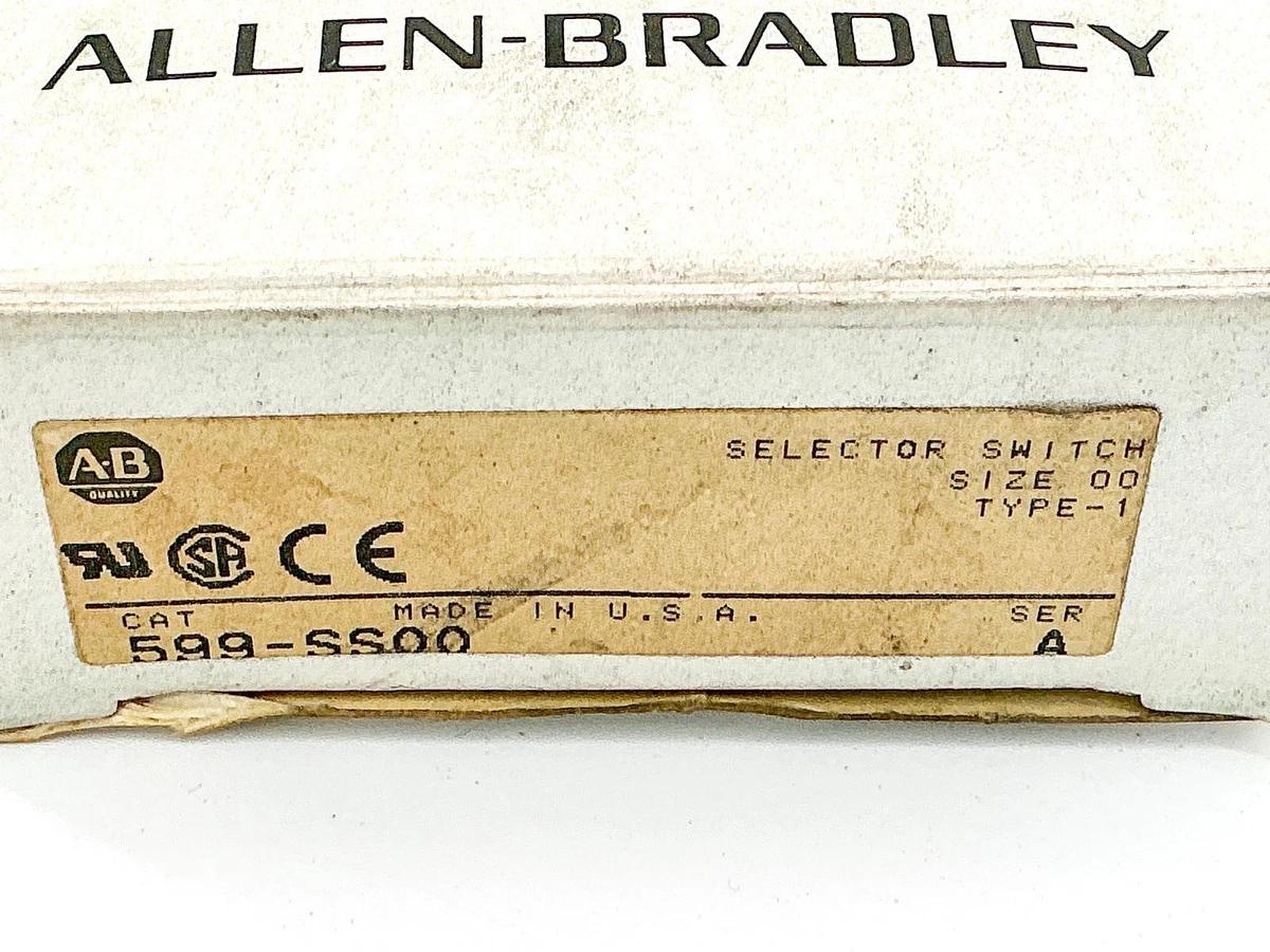 New Allen Bradley 599-SS00 Selector Switch Size 00 Type-1 Ser.A