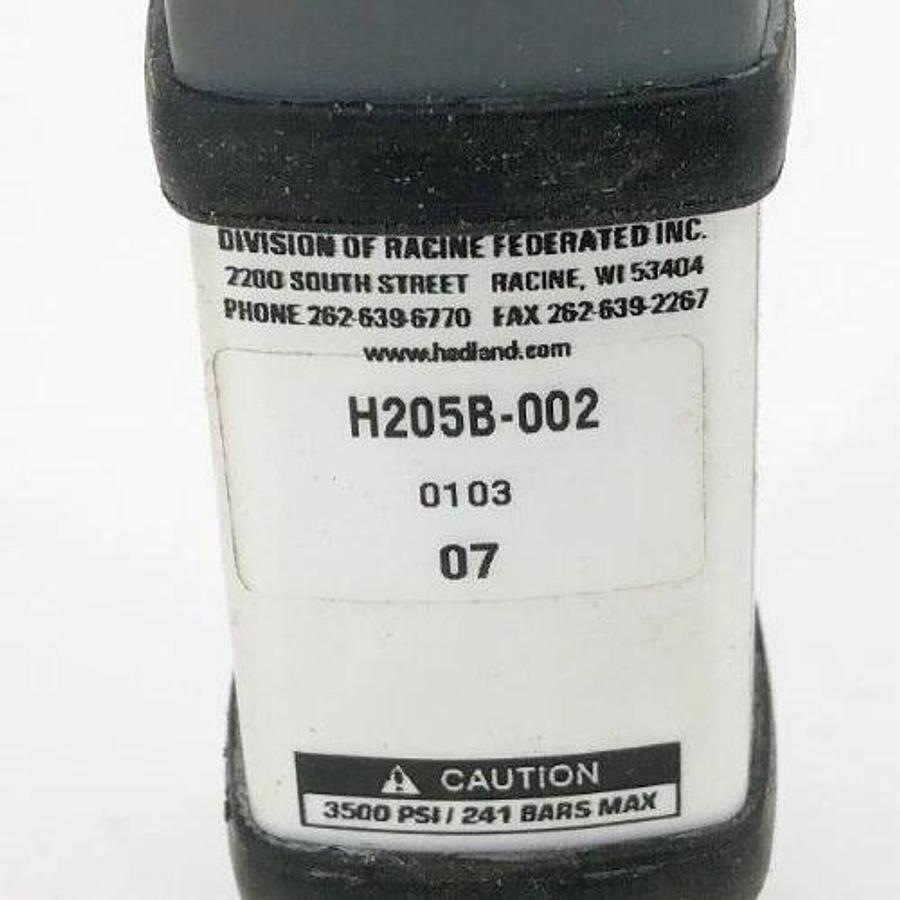 New Hedland H205B-002 Variable Area Flow Meter 1/2" NPTF 3000 PSI