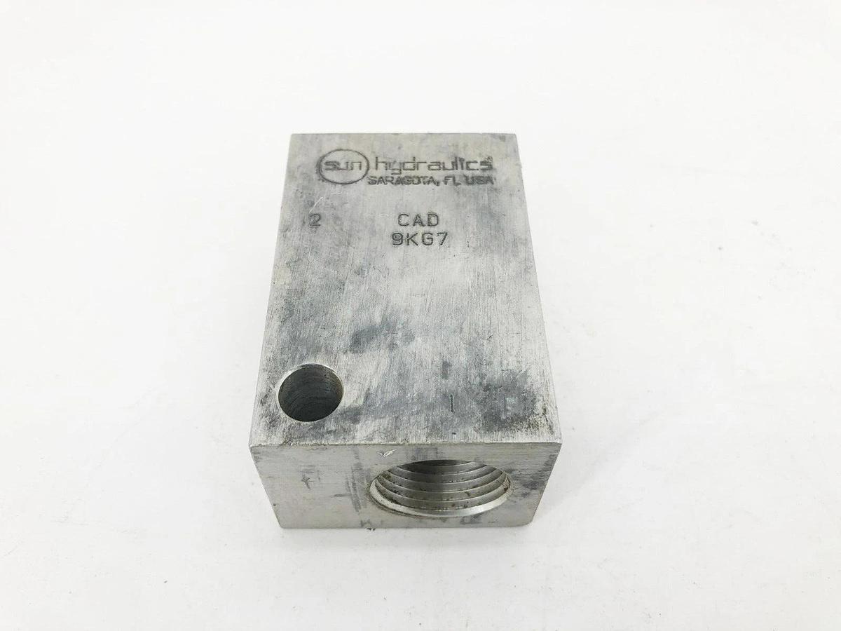 Used Sun Hydraulics CAD Hydraulic Valve Block Aluminum