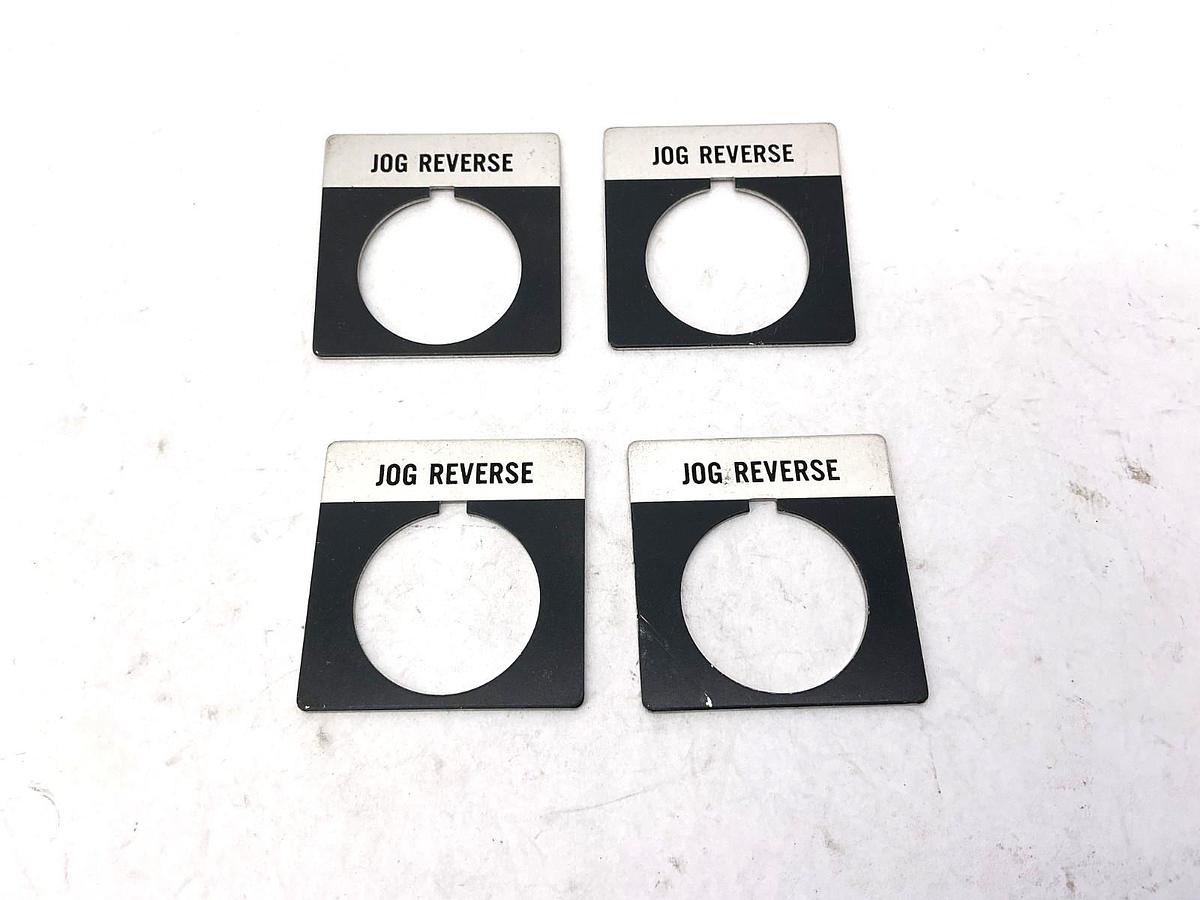 Lot of 4 New Allen Bradley 800T-X519 Ser A Legend Plate Jog-Reverse Accessory