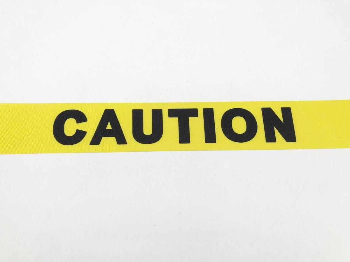 New Banner Stakes PL4068 Plus Retractable Belt Barrier "Caution" Double Sided
