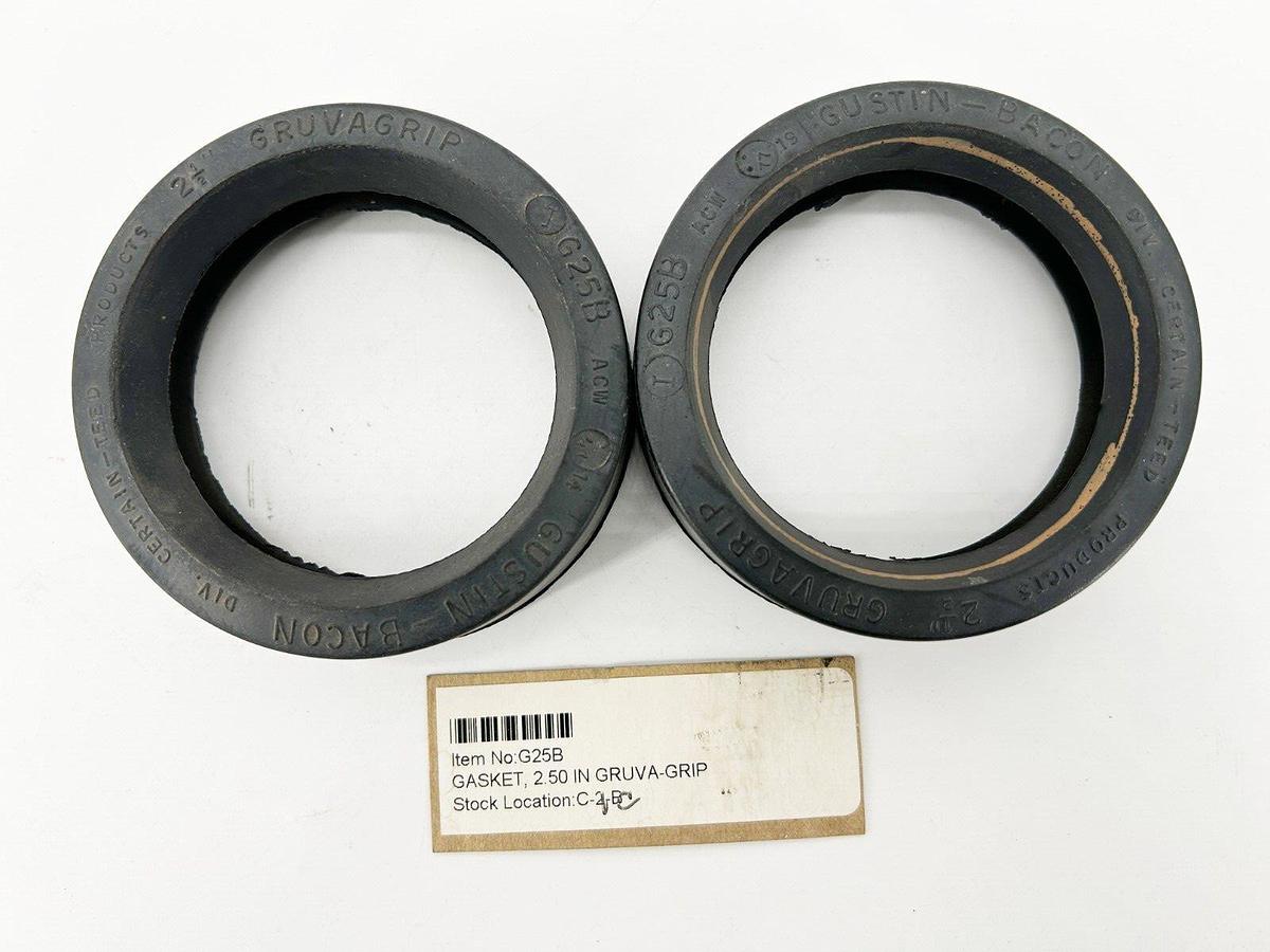 New Lot of 2 Gustin Bacon G25B Gasket 2-1/2"