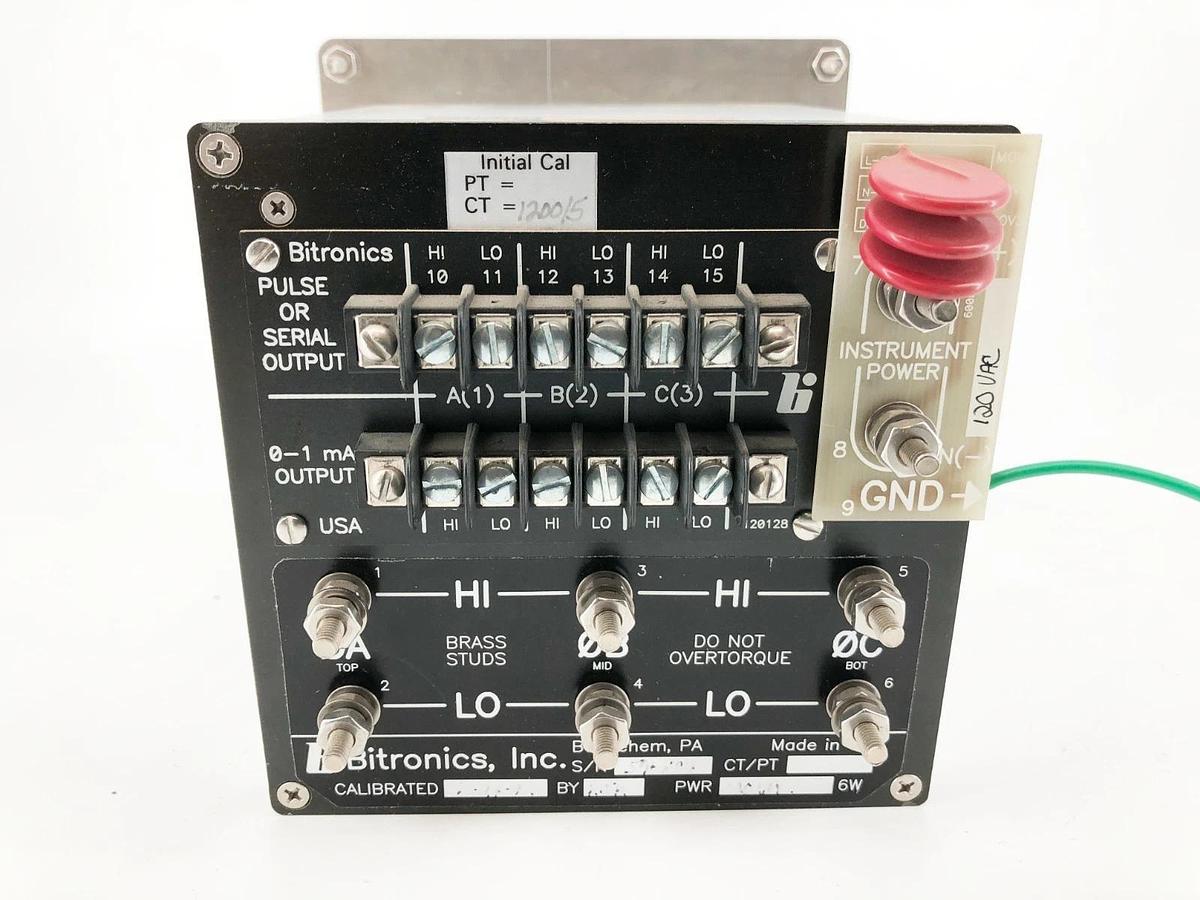 Used Bitronics ATADC2 Triple Demand Meter II Ratio 1200:5 120VAC
