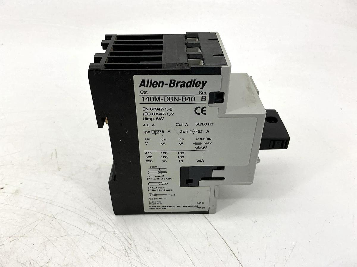 New Allen Bradley 140M-D8N-B40 Ser B Motor Circuit Protector 35A 690V - No Box