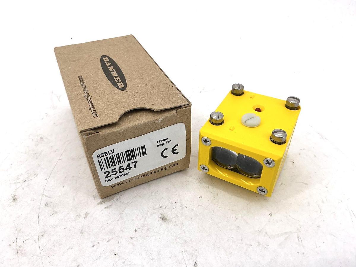 New Banner RSBLV Maxi-Beam Photoelectric Sensor Dark/Light Op R-0.15-9m 25547