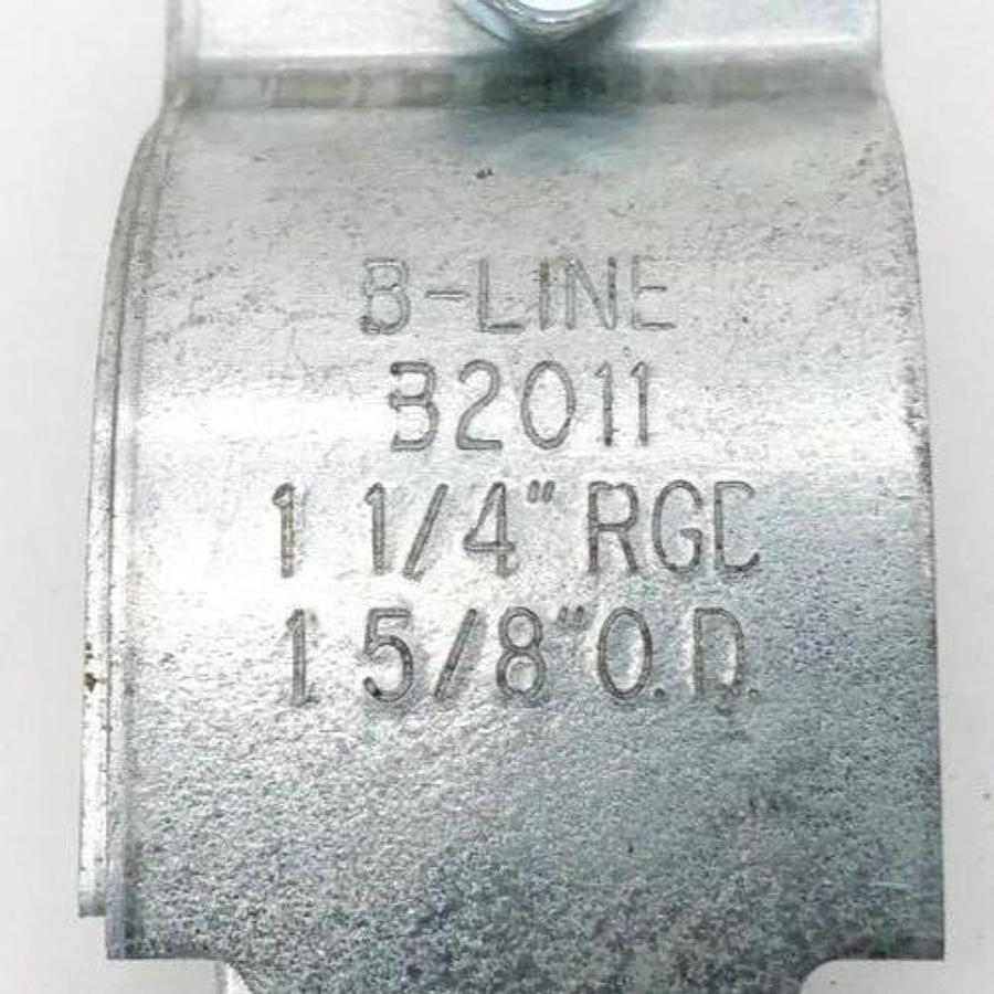 Lot of 20 New Cooper B-Line B2011PAZN Conduit Clamps 1-1/4" RGD 1-5/8