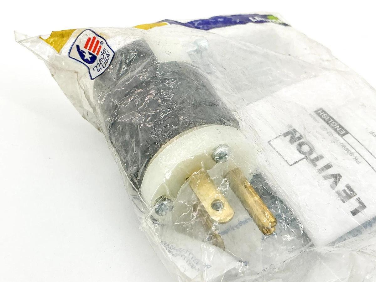New Leviton 061-5466-C Straight Blade Plug 20A 250V 2P 3Wire