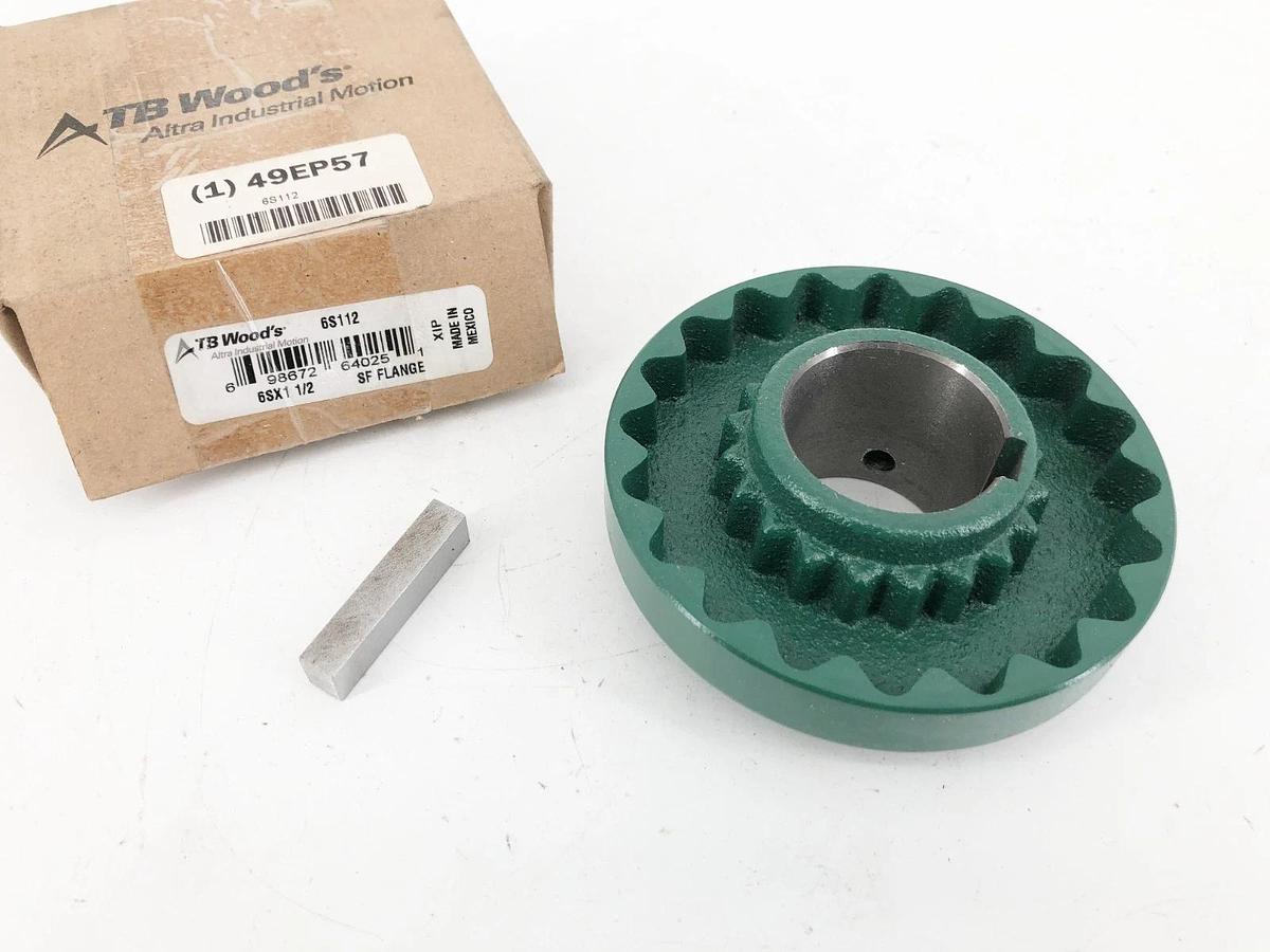 New TB Wood's 6S112 Sure-Flex Sleeve Coupling SF Flange 6SX1-1/2