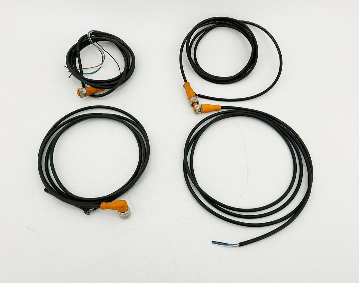 Used Lot of 4 IFM ADOGH040MSS0002H04 Ecomat 400 Connector Cables, EVC001