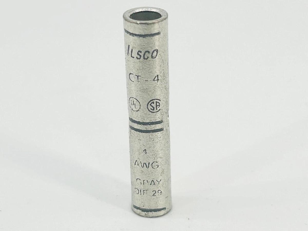 New Lot of 4 Ilsco CT-4 Copper Compression 4TUL 4AWG