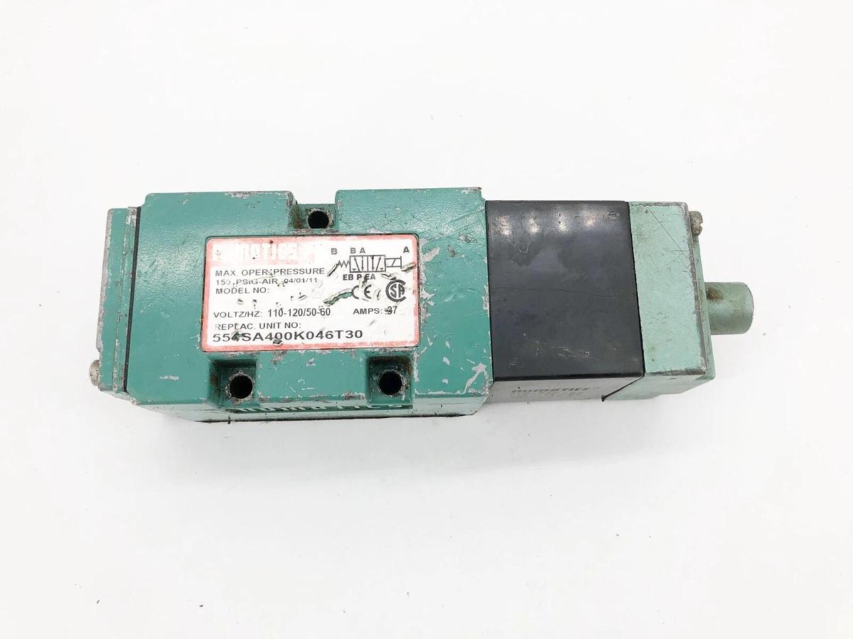 Used Asco Numatics 554SA400K046T30 Solenoid Valve 110-120/50-60 150psig 228-840