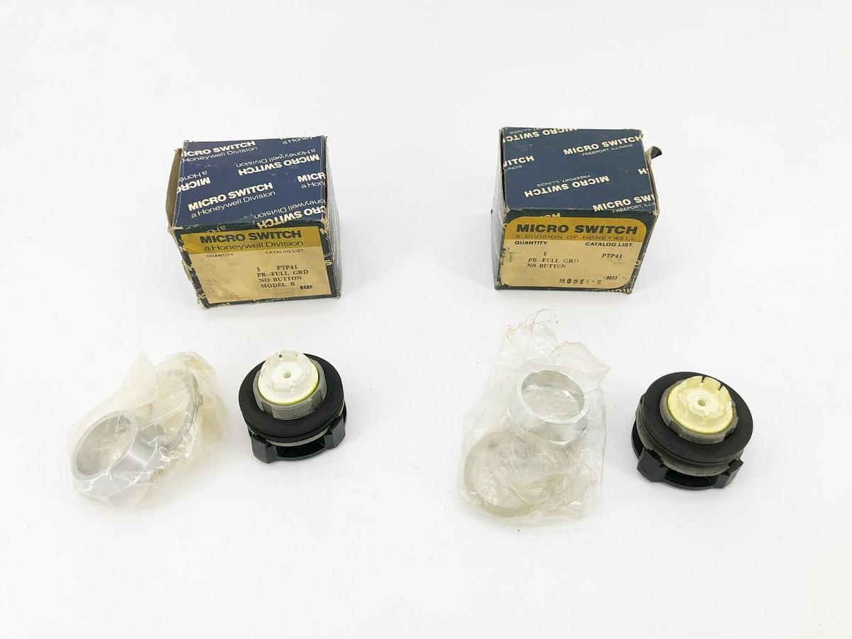 Lot of 2 New Honeywell PTP41 Pushbuttons Full Guard No Button Model B