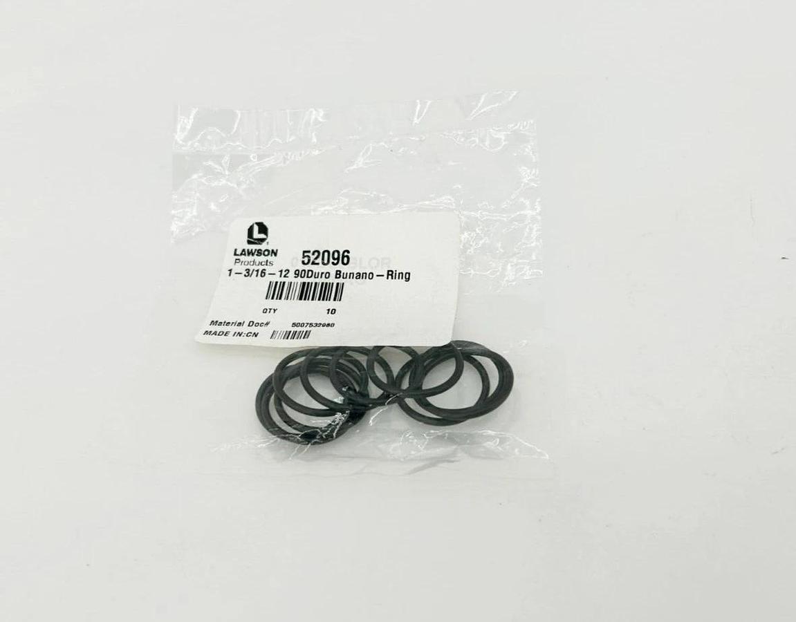 Lot of 30 Lawson 52096 Buna-N O-Rings, 0.739" ID x 0.07" Thick, 90 Durometer