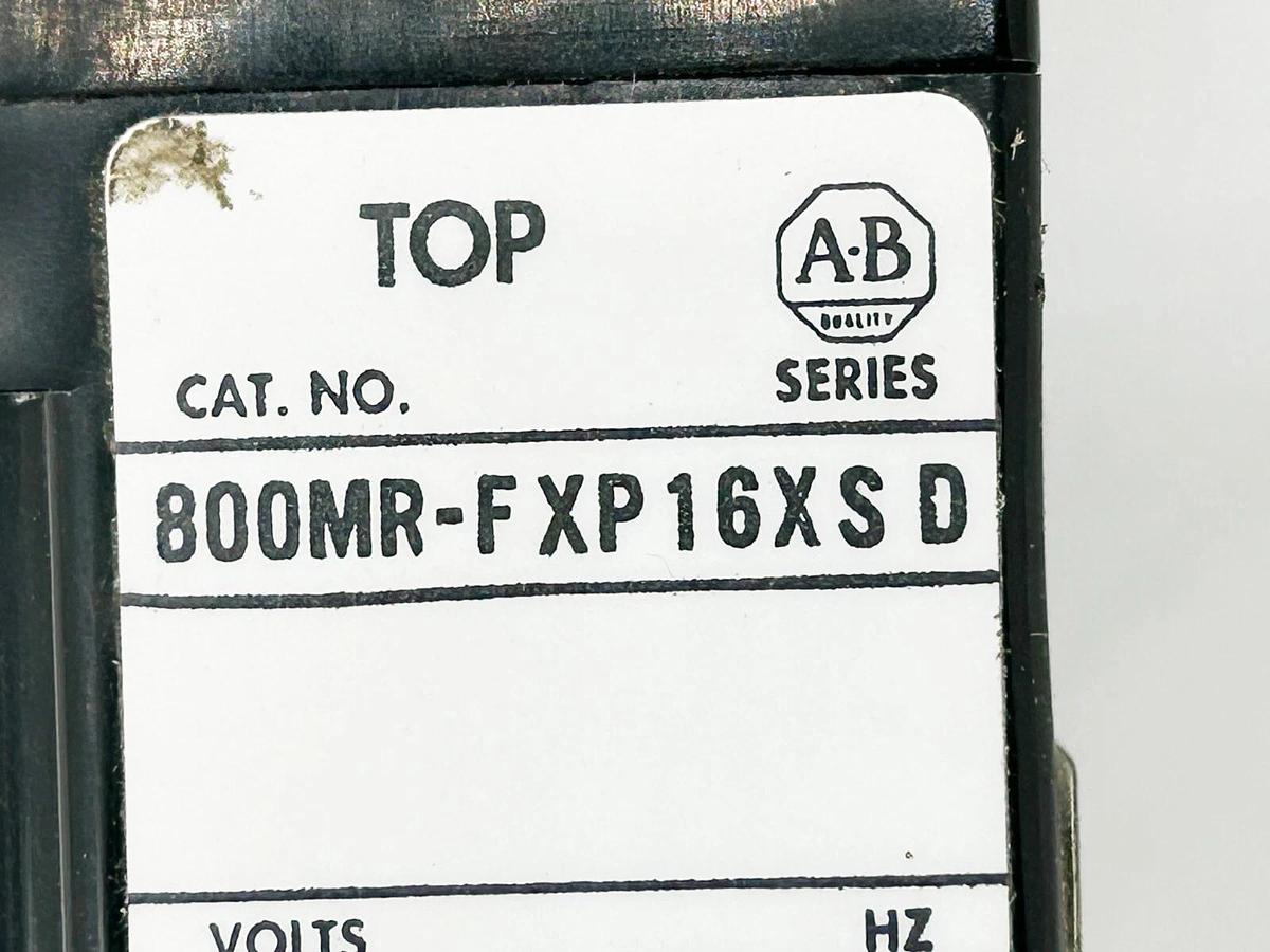 Used Allen Bradley 800MR-FXP16XSD Pushbutton Switch 22MM 2 Position Red 120V