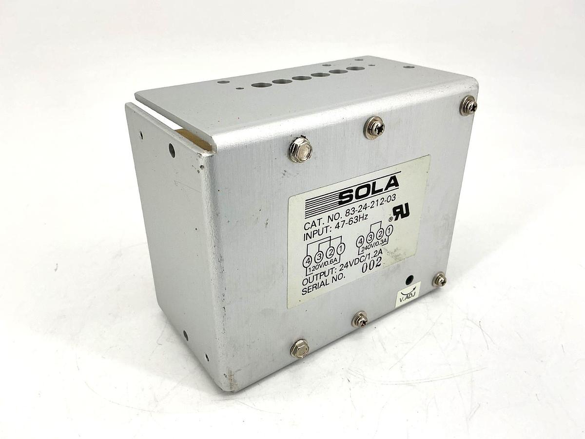 New Sola 83-24-212-03 Power Supply 120/240VAC 47-63HZ 1.2A 24VDC 50/60HZ -No Box