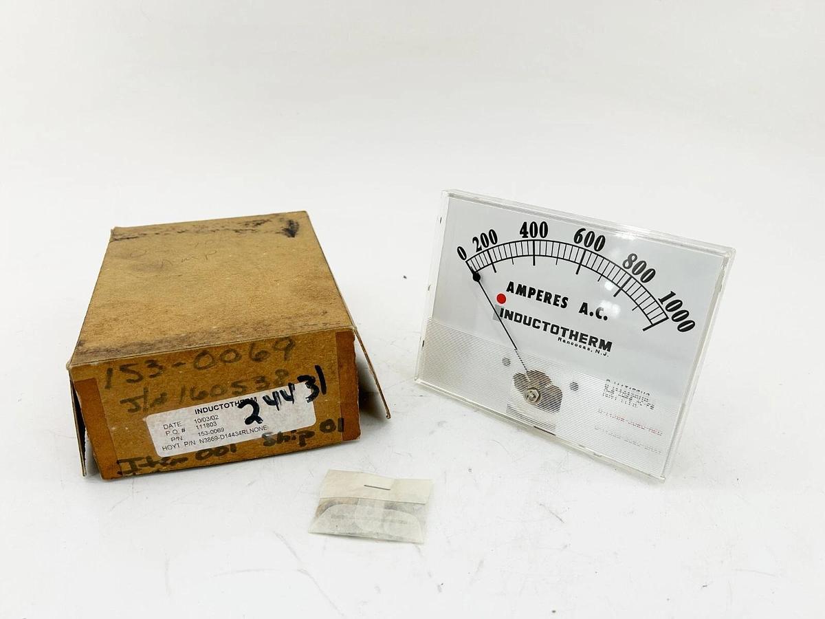 New Inductotherm 153-0069 Gauge 1000 Amperes A.C. N3869-D14434RLONE
