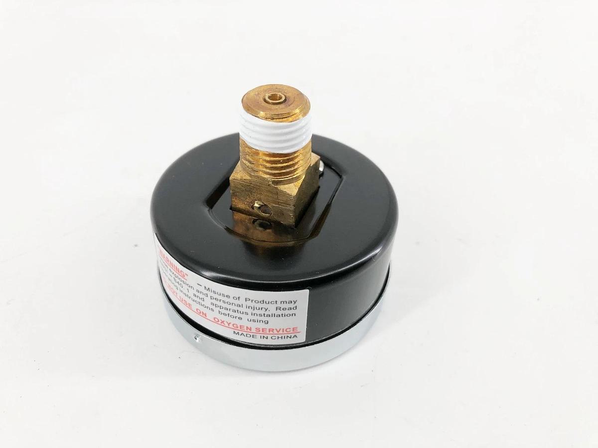 Lot of 2 New PSB20-200TS Dry Pressure Gauges 2" 0-200psi Back Mount w/ Teflon