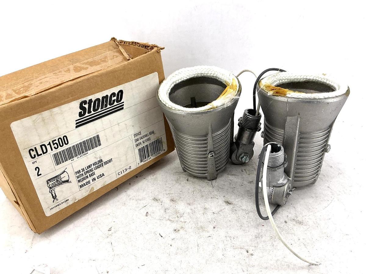 Box of 2 New Stonco CLD1500 PAR 38 Lamp Holder Medium Base 2-Wire 660V