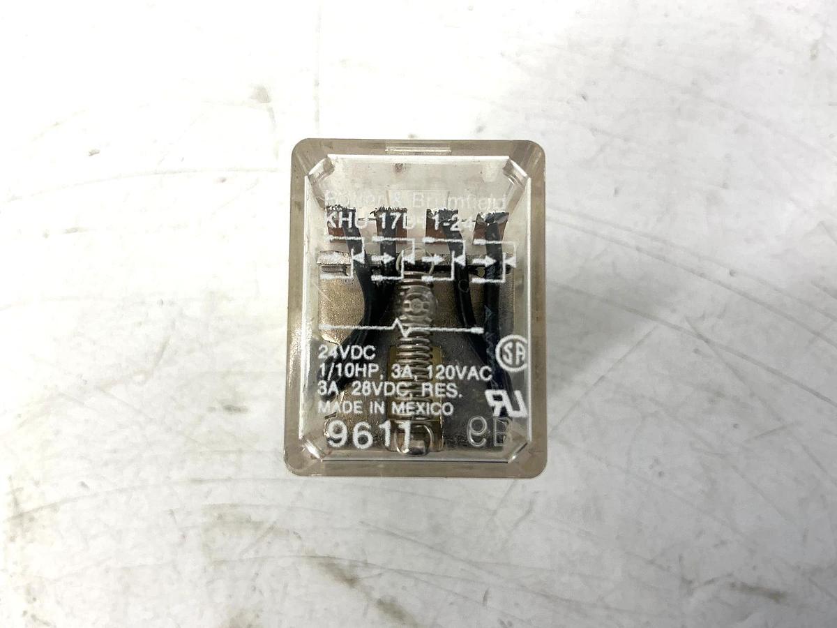 Lot of 2 New Potter & Brumfield KHU-17D11-24 Relay 4-Pole 14-Pin 3A 24VDC Coil