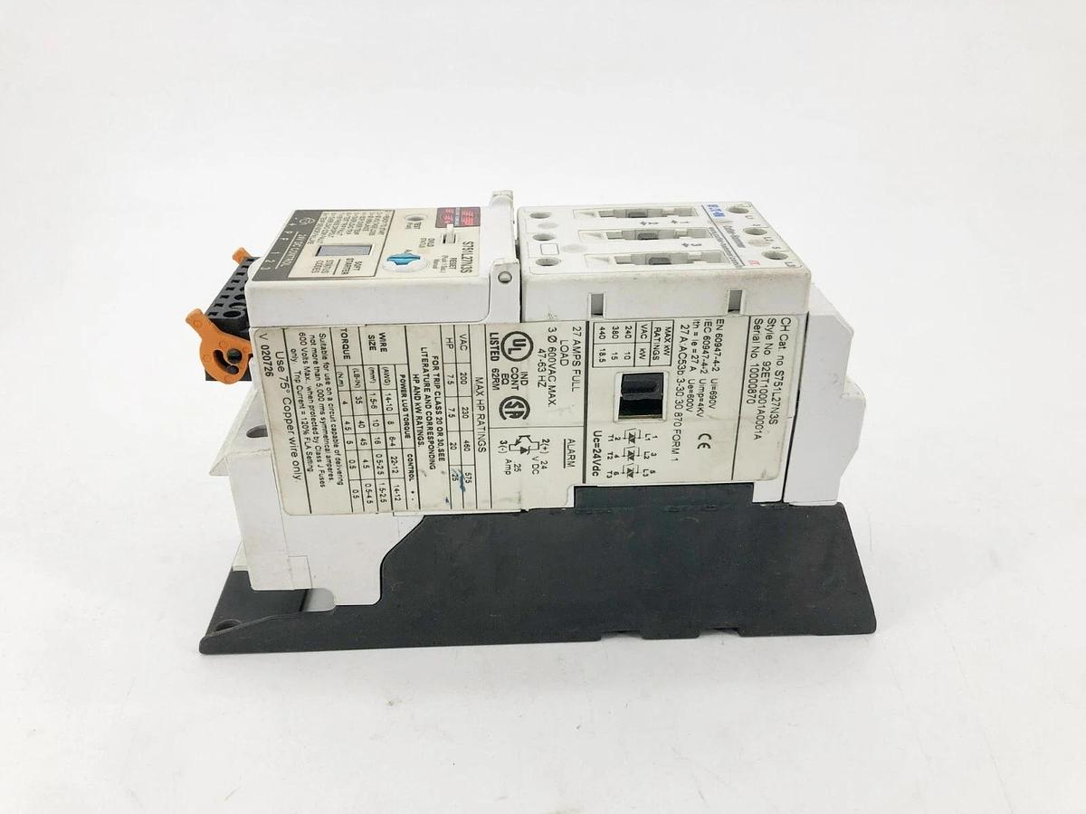 Used Eaton Cutler-Hammer S751L27N3S Soft Starter 27A 575VAC Max 24VDC Coil