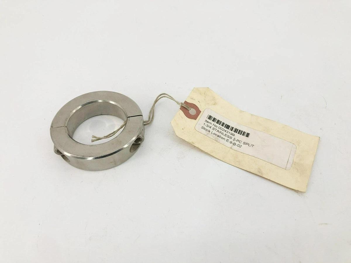 New Climax 2C-175-S Two-Piece Split Clamp Collar Stainless Steel 1-3/4" ID