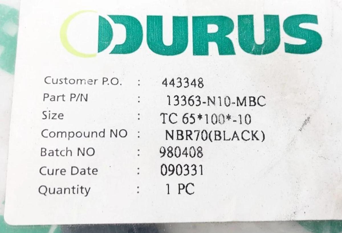 Lot of 2 New Durus 13363-N10-MBC Oil Seals NBR70 Size TC 65*100*-10