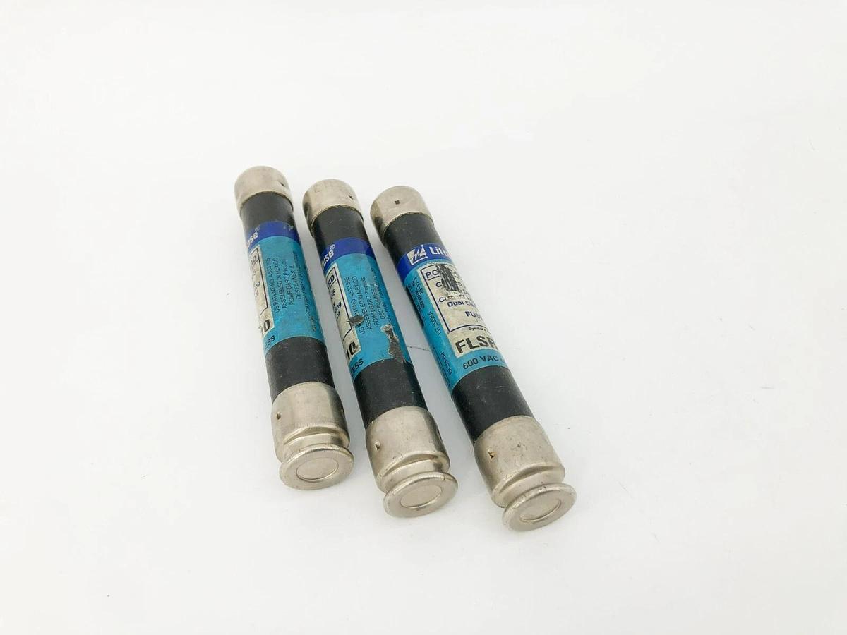 Lot of 3 New Littelfuse FLSR10 Time-Delay Fuses 10A 600VAC RK5