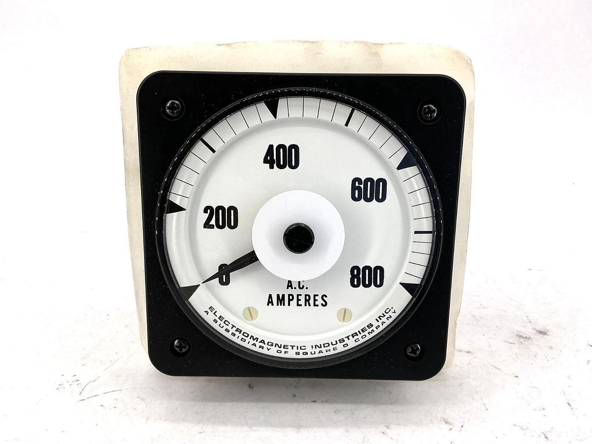 New Electromagnetic Ind EAIAF AC Ammeter 0-800AC Amps 40/70HZ 5A
