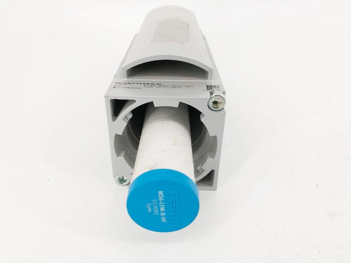 New Festo MS6-LFM-1/2-B-R-M-HF-DA Pneumatic Filter 527670 300psi - Missing Parts