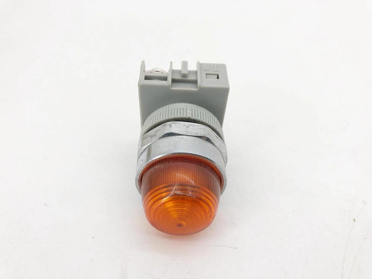 Used Lot of 2 Idec APW299D-A-120V Amber Pilot Lights 24V