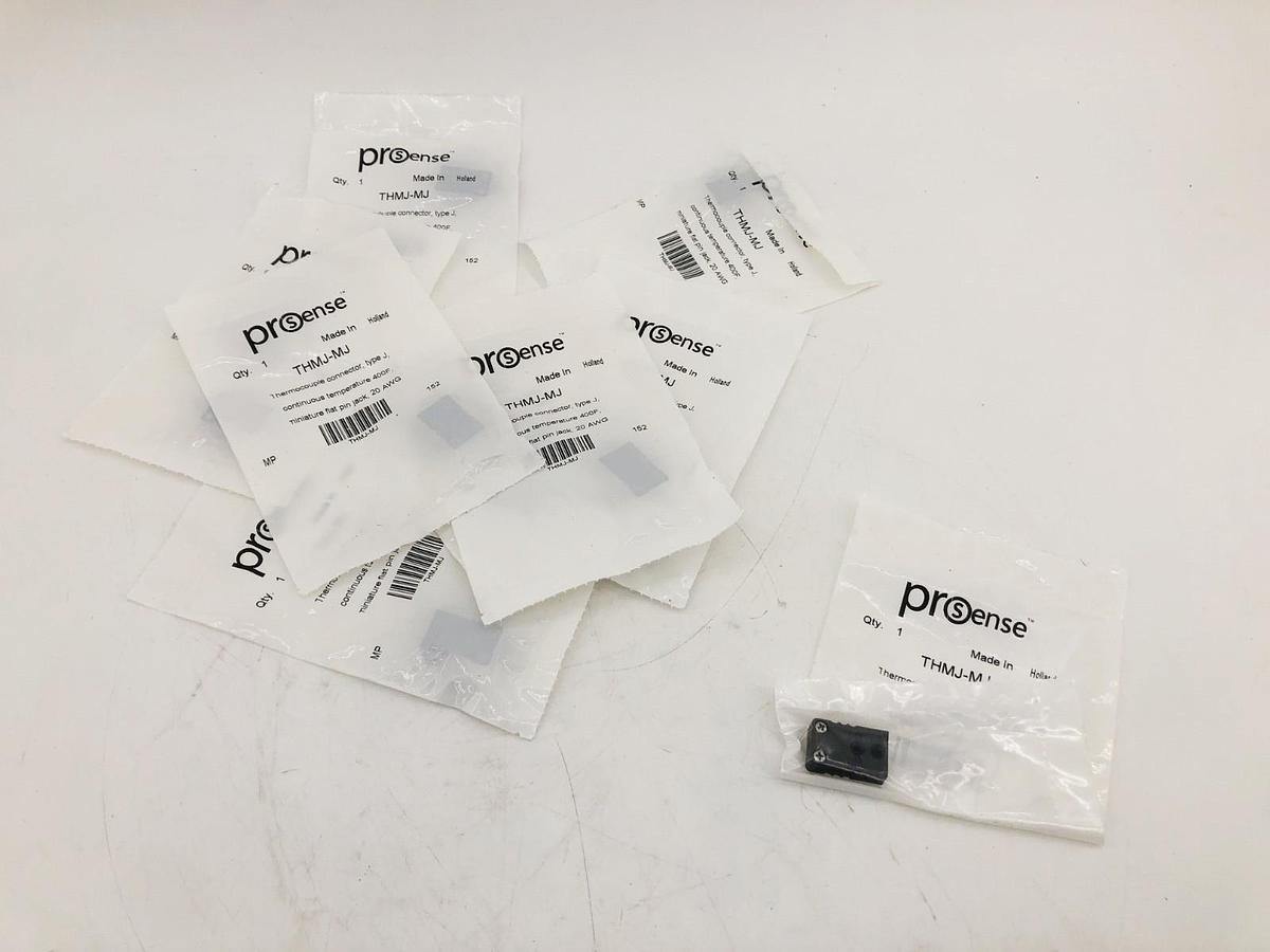 Lot of 9 New ProSense THMJ-MJ Thermocouple Connectors Type J 40AWG To 20AWG