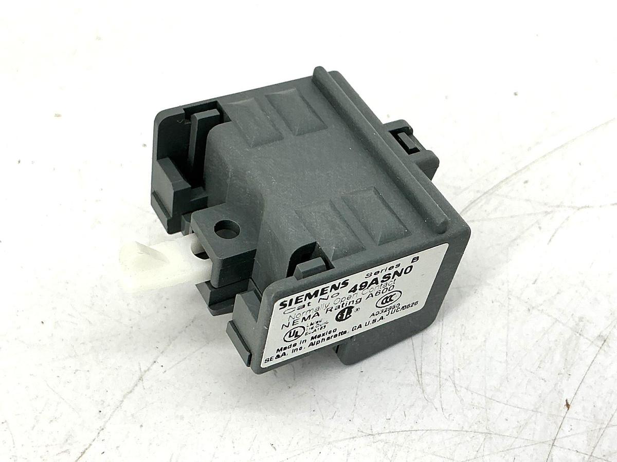 New Siemens 49ASNO Ser B Auxiliary Contact Kit 1-NO NEMA Rating A600 - No Box