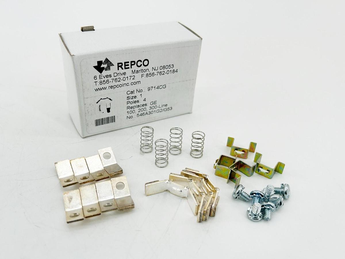 New Repco 9714CG Contact Kit GE 100/200/300 Replaces 546A301G2/G53 Size 1 4 Pole