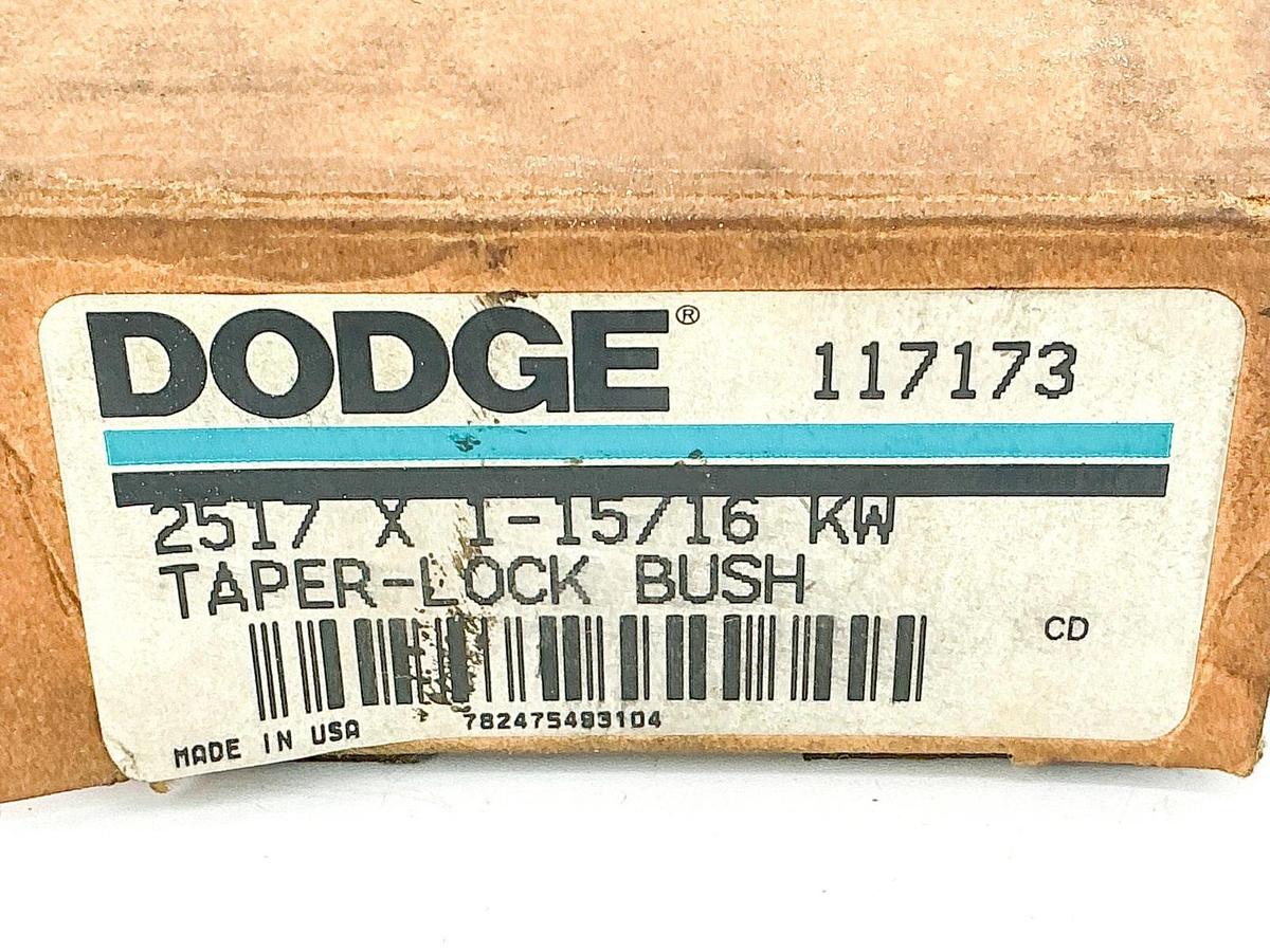 New Dodge 117173 Taper Lock Bushing 2517 X 1-15/16KW