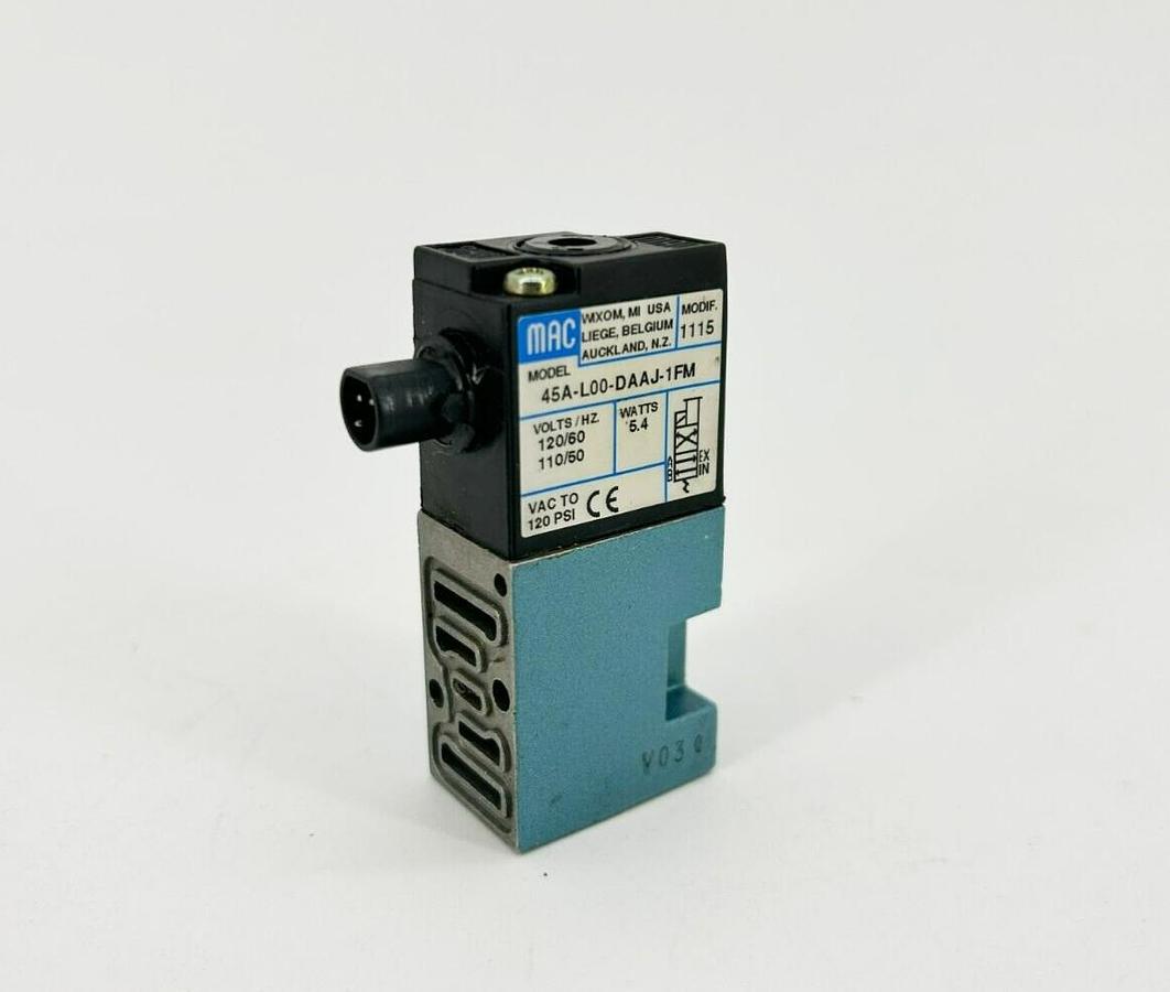 Used MAC Valves 45A-L00-DAAJ-1FM Solenoid Valve 110/120V 5.4W