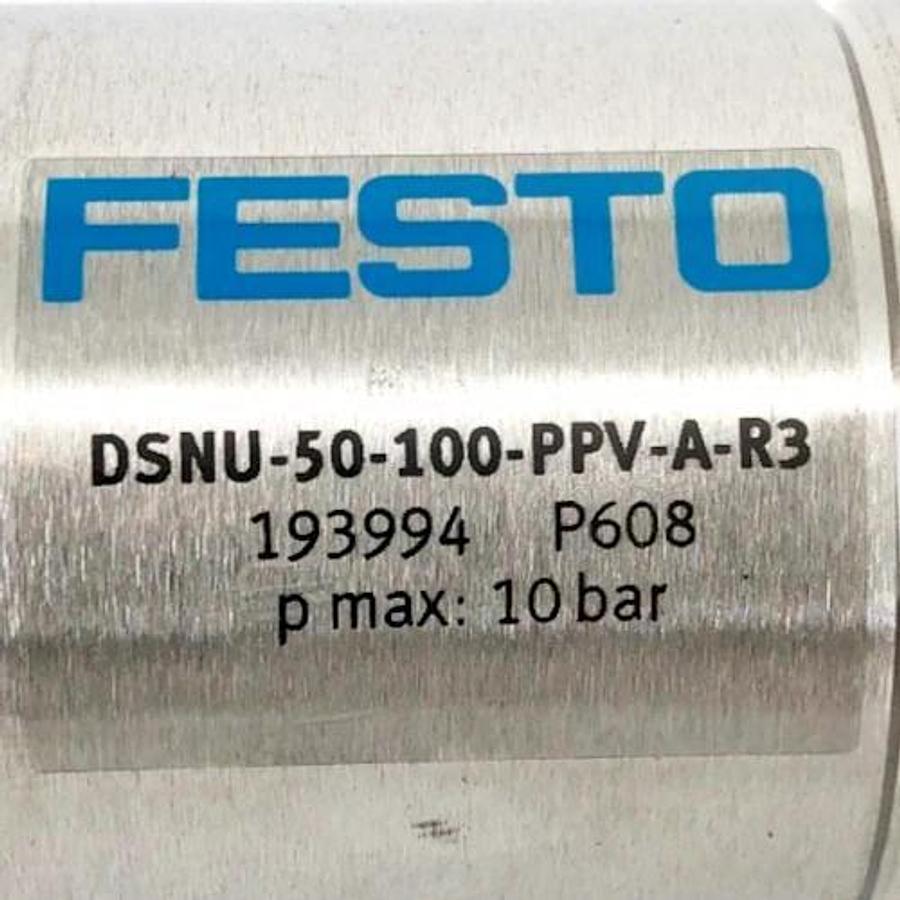New Festo DSNU-50-100-PPV-A-R3 Cylinder 50mm Bore 100mm Stroke 193994 - No Box