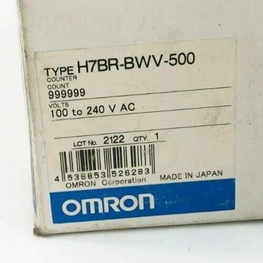 New Omron H7BR-BWV-500 Counter 2 Stage 100-240VAC 0-999999