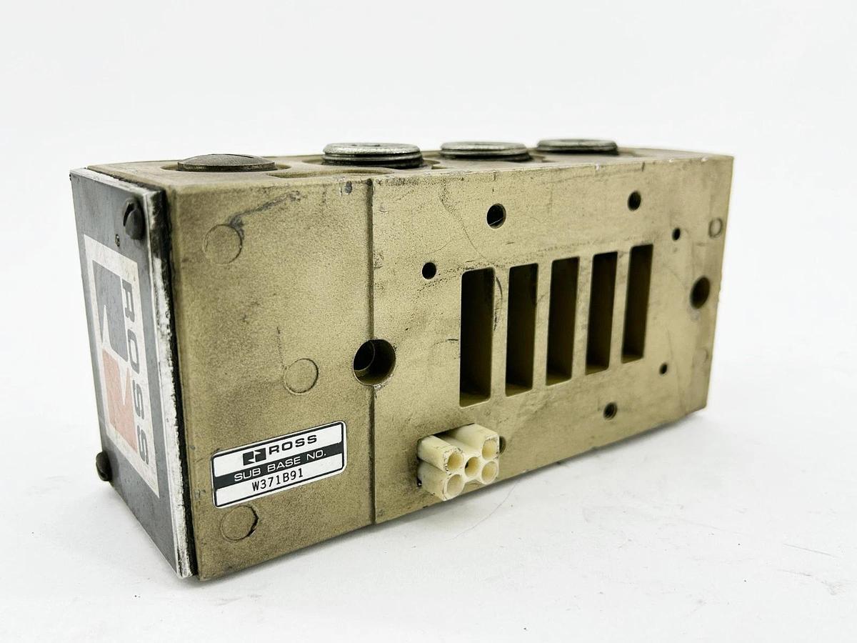 Used Ross Controls W371B91 Manifold Sub Base 5 Port