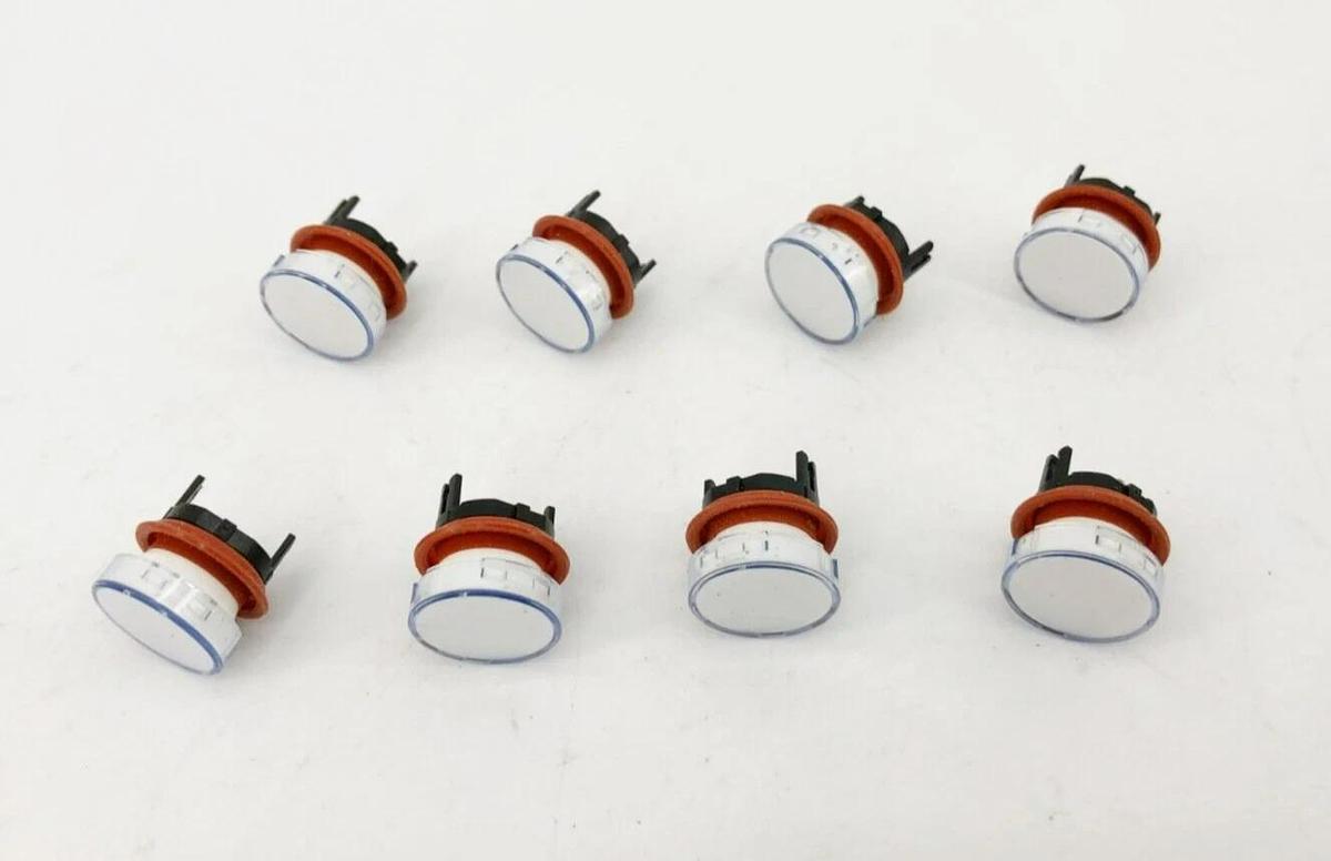 Lot of 8 New IDEC AL6H-LK2-W White Lenses Round A6 16mm Unibody