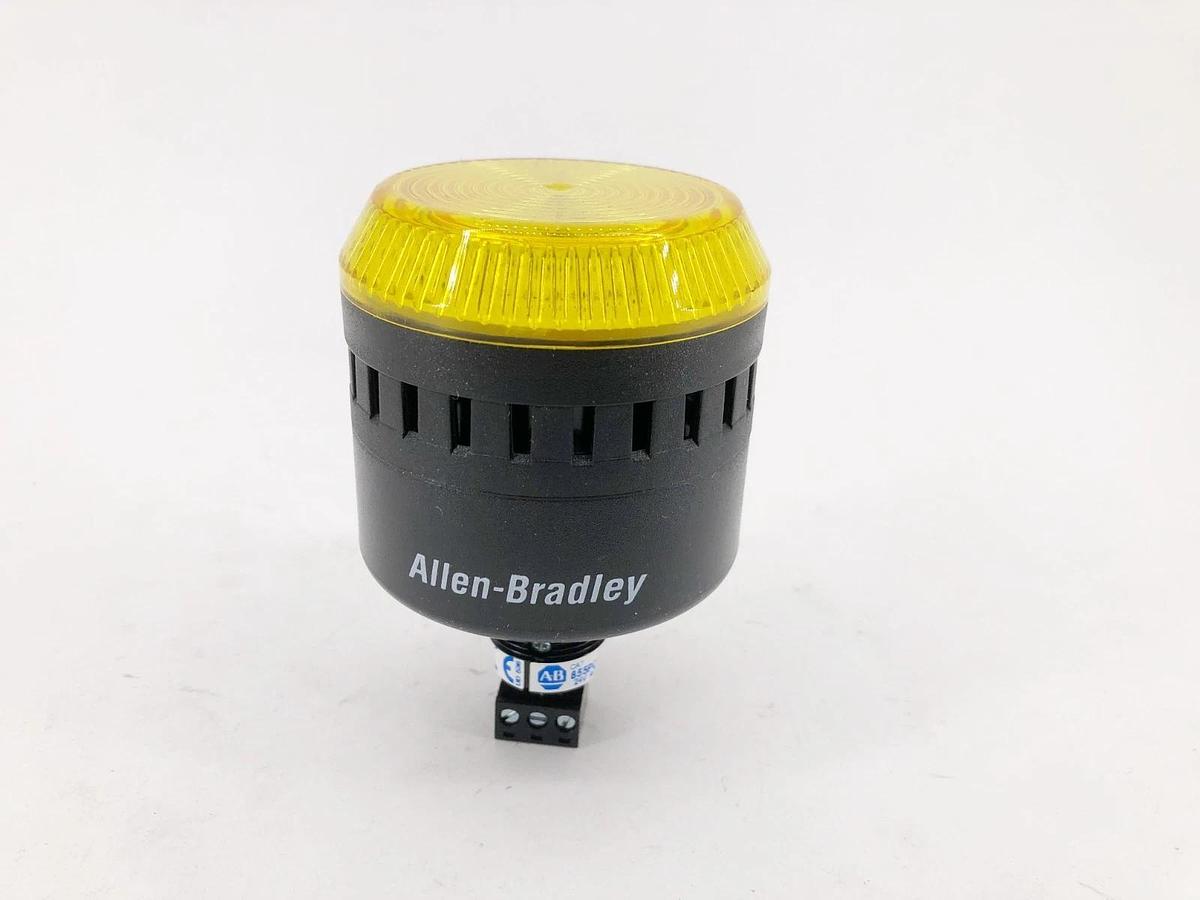 New Allen Bradley 855PC-B24LE822 Ser. A Panel Mount Sounder LED Yellow 24VAC/DC