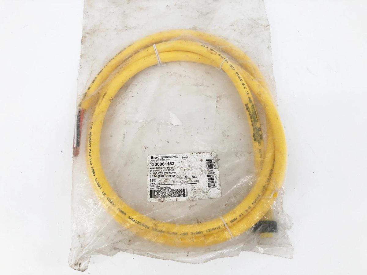 New Brad Connectivity 1300061163 Cordset 5P Female Straight 6FT 16/5 AWG 41307