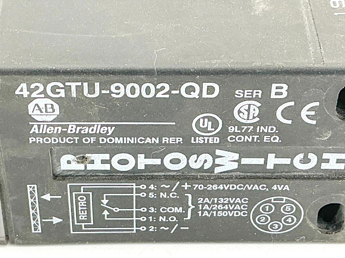 New Allen Bradley 42GTU-9002-QD Photoswitch Sensor 264VDC/VAC 4VA Ser.B - No Box