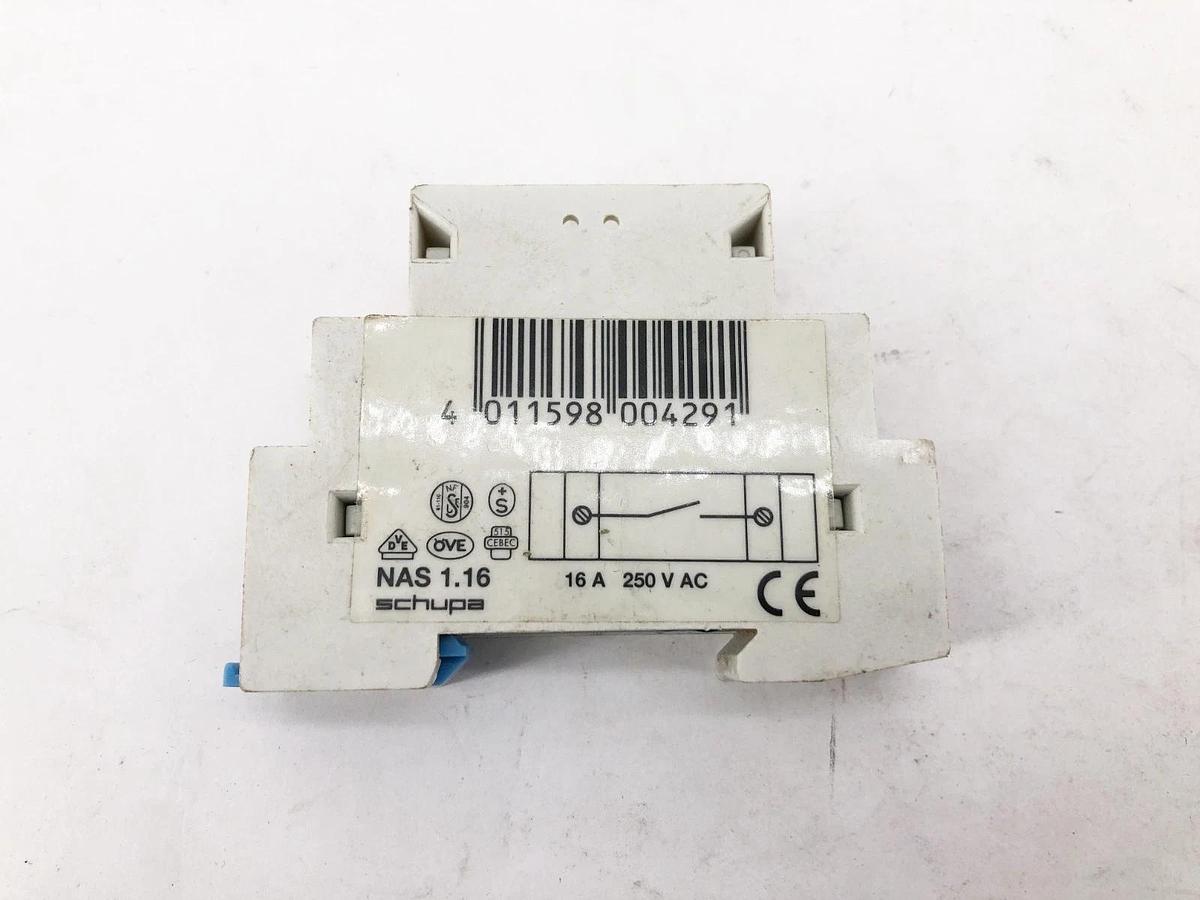 Used Lot of 3 Schupa NAS 1.16 Circuit Breakers 16A 250VAC 1 Pole