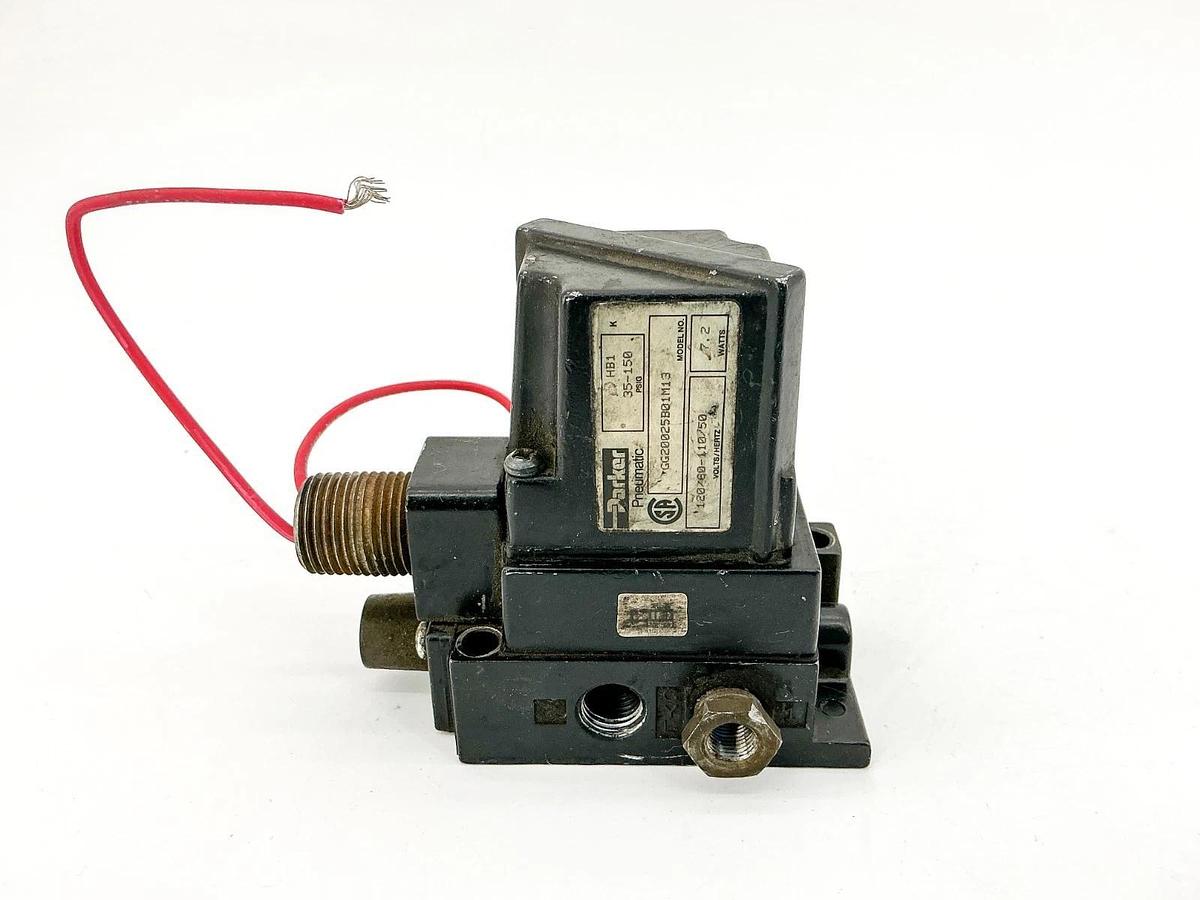 Used Parker GG20025B01M13 Pneumatic Valve 35-150PSIG 110/120V 7.2W 50/60hz