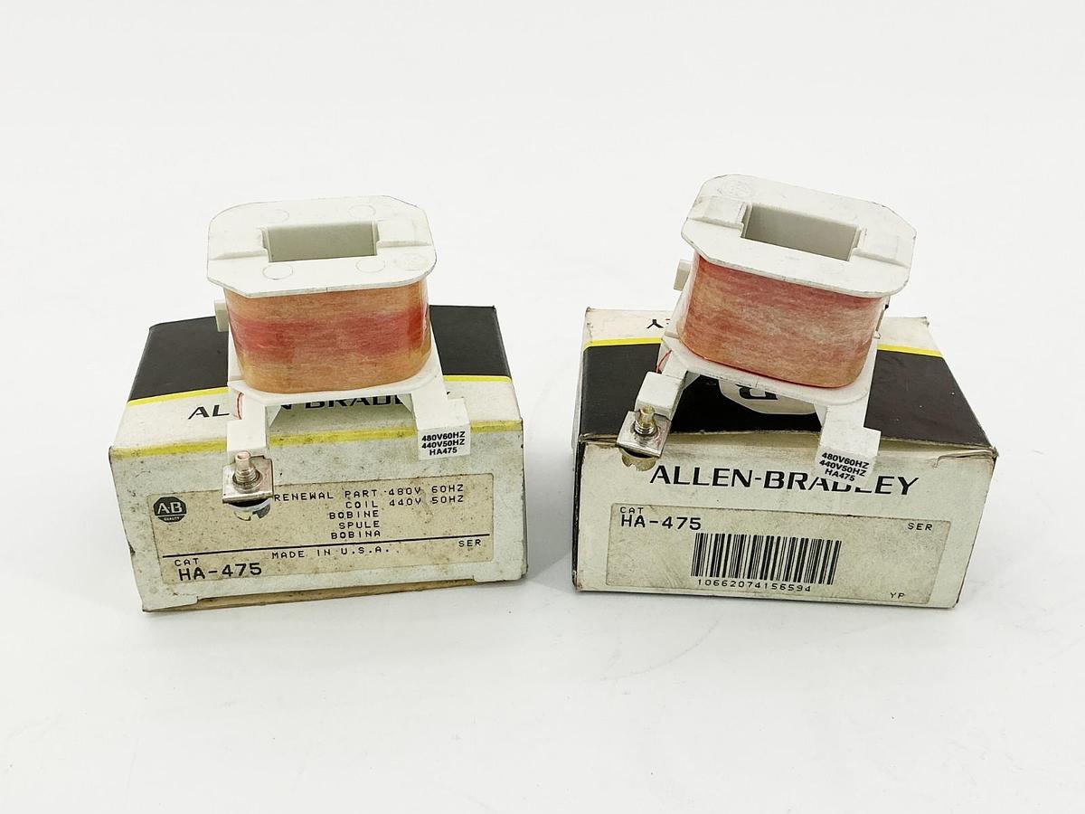New Lot of 2 Allen Bradley HA-475 Coil 440/480V 50/60Hz