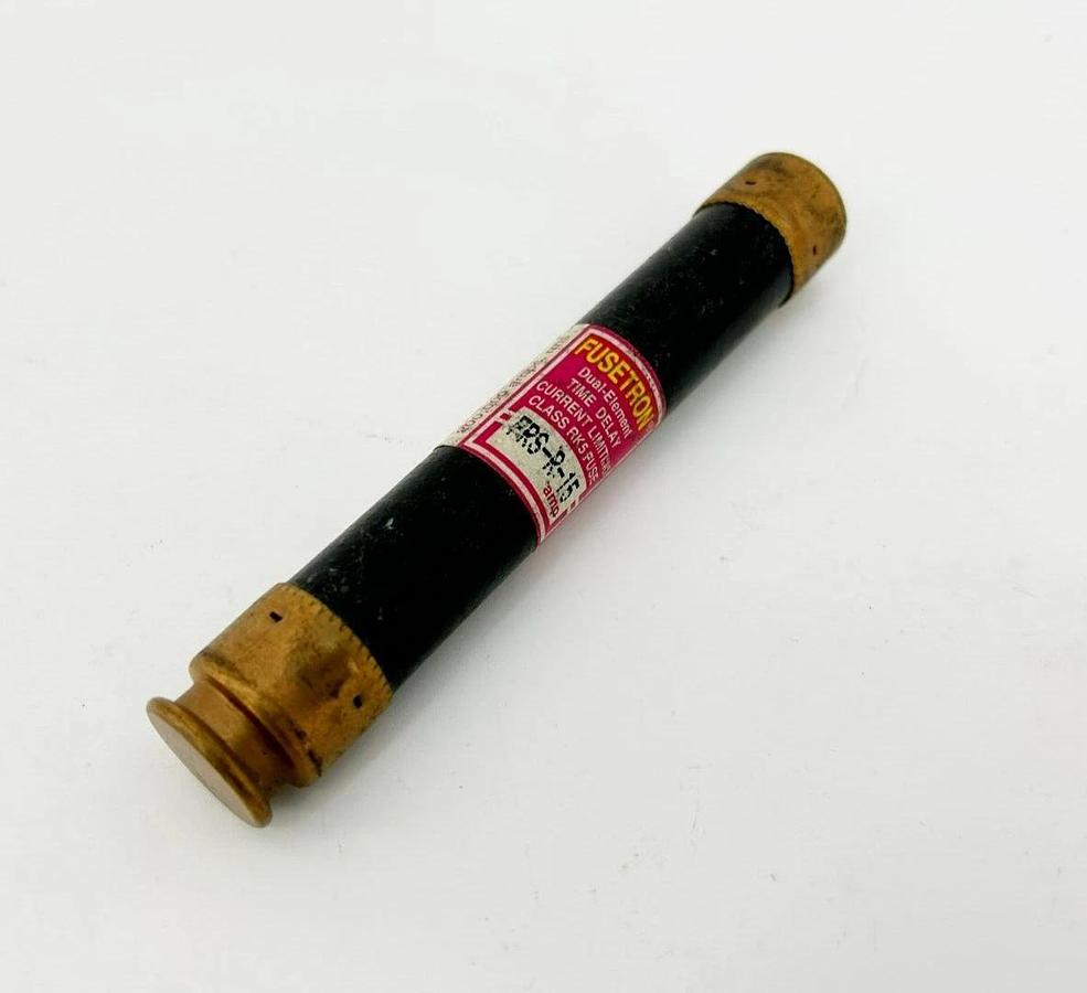 Lot of 2 New Bussmann FRS-R-15 Time Delay Fuses, 15 A, 600V